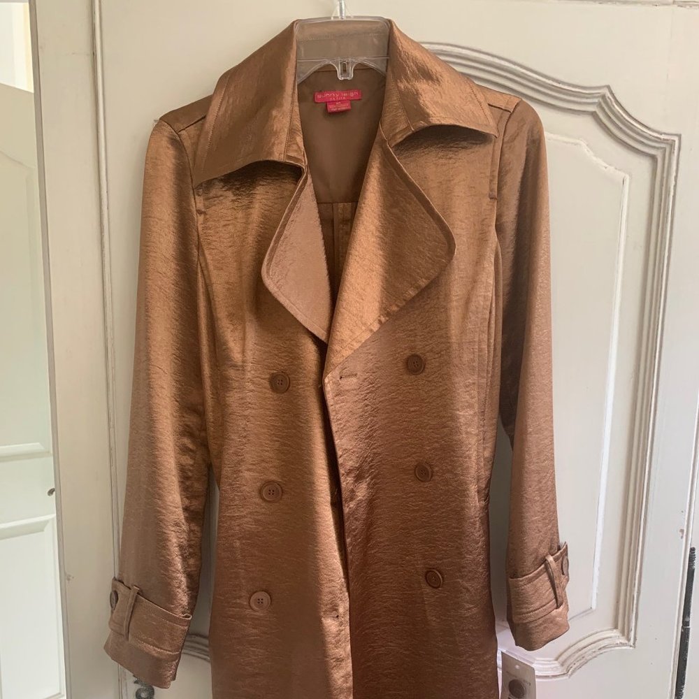 Sunny Leigh Bronze Trench Coat - New with Tags